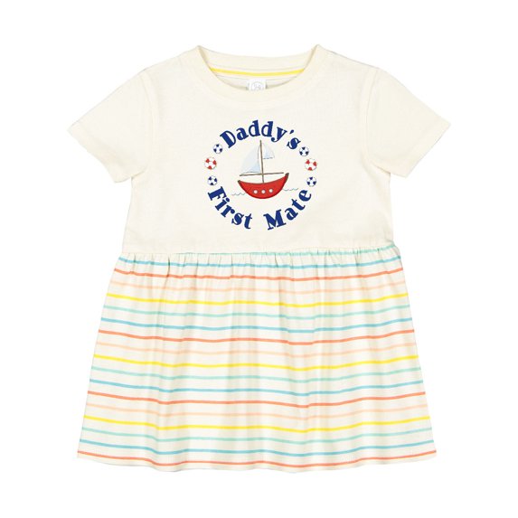 Inktastic Daddy's First Mate Girls Baby Dress