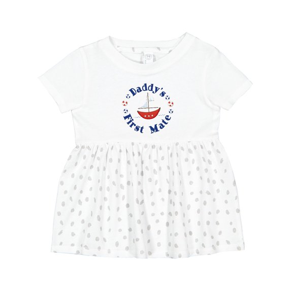 Inktastic Daddy's First Mate Girls Baby Dress