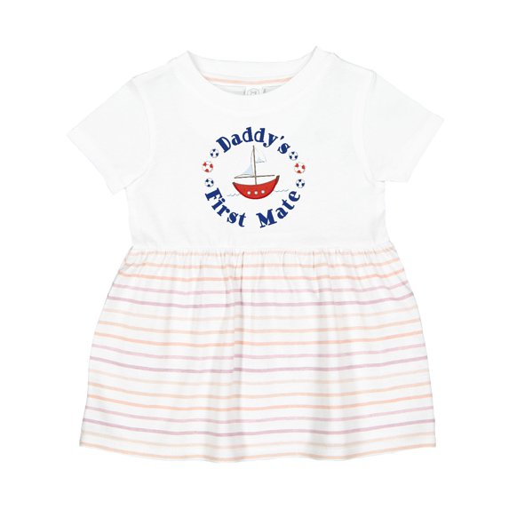 Inktastic Daddy's First Mate Girls Baby Dress