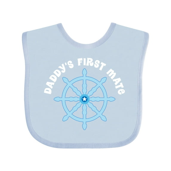 Inktastic Daddy's First Mate Sailing Nautical Boys Baby Bib