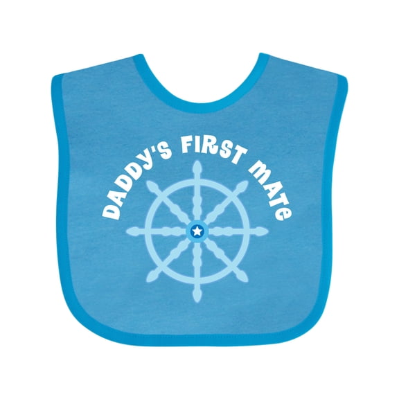 Inktastic Daddy's First Mate Sailing Nautical Boys Baby Bib
