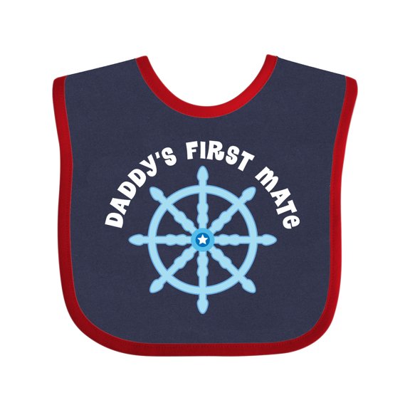 Inktastic Daddy's First Mate Sailing Nautical Boys Baby Bib