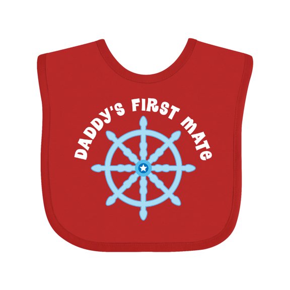 Inktastic Daddy's First Mate Sailing Nautical Boys Baby Bib