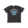 thumbnail image 1 of Inktastic Daddy's First Mate Sailing Nautical Youth T-Shirt, 1 of 5