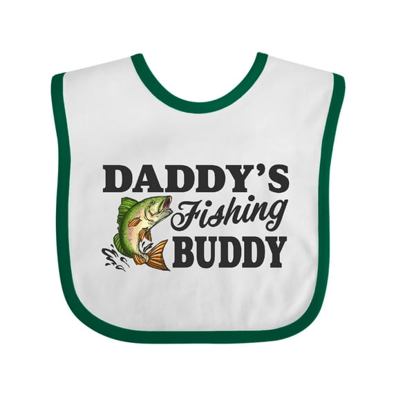 Inktastic Daddy's Fishing Buddy Boys Baby Bib