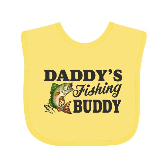 Inktastic Daddy's Fishing Buddy Boys Baby Bib