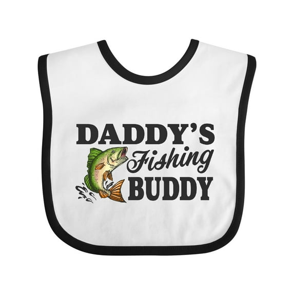 Inktastic Daddy's Fishing Buddy Boys Baby Bib
