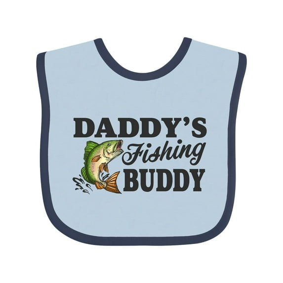 Inktastic Daddy's Fishing Buddy Boys Baby Bib