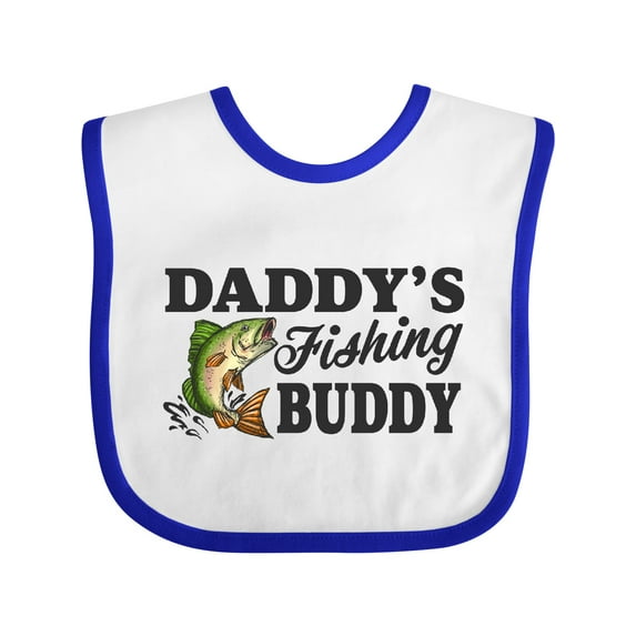 Inktastic Daddy's Fishing Buddy Boys Baby Bib