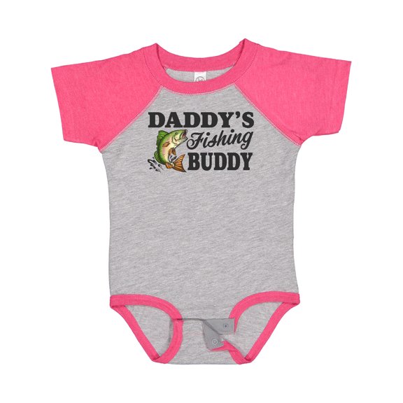 Inktastic Daddy's Fishing Buddy Boys Baby Bodysuit