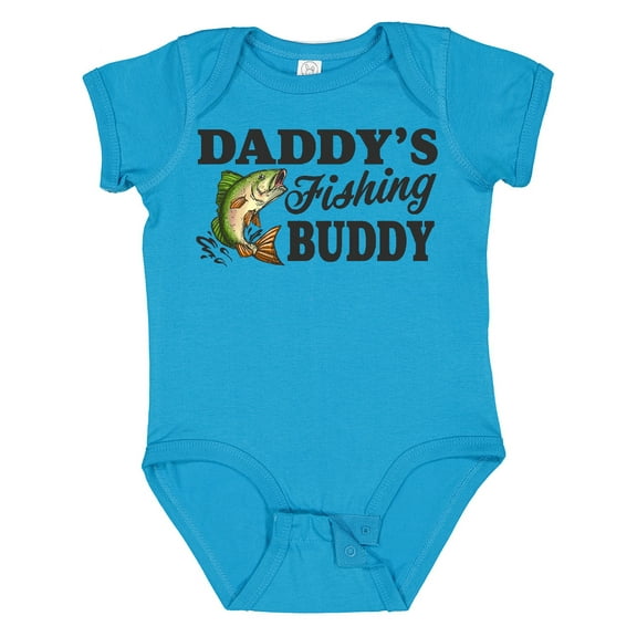 Inktastic Daddy's Fishing Buddy Boys Baby Bodysuit