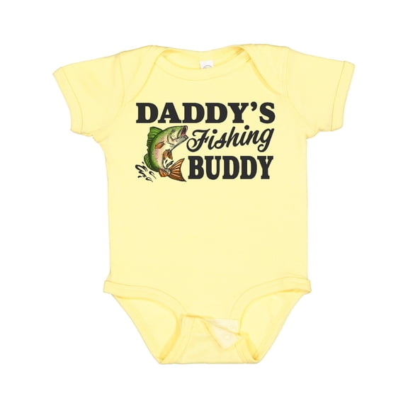 Inktastic Daddy's Fishing Buddy Boys Baby Bodysuit