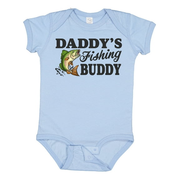 Inktastic Daddy's Fishing Buddy Boys Baby Bodysuit