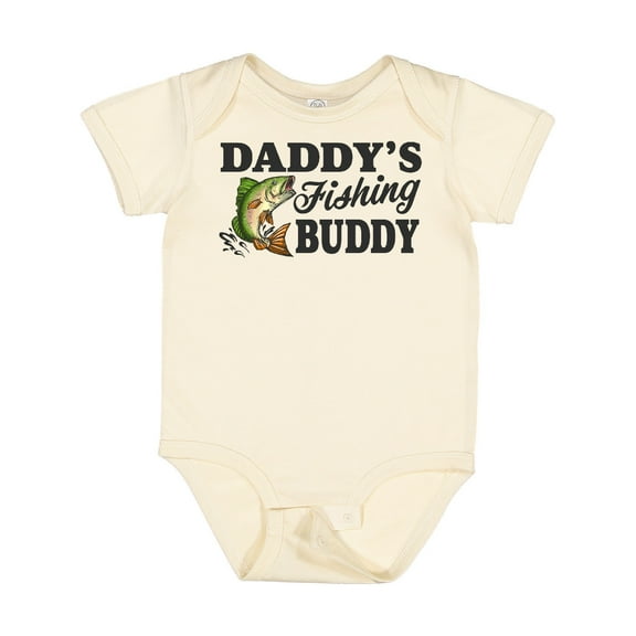 Inktastic Daddy's Fishing Buddy Boys Baby Bodysuit