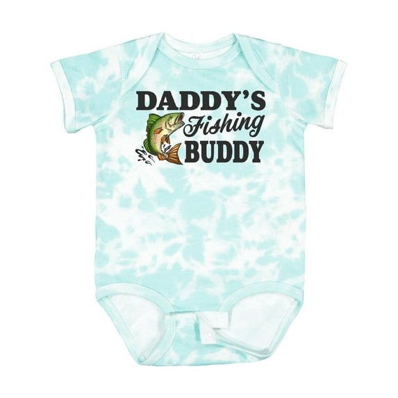 Inktastic Daddy's Fishing Buddy Boys Baby Bodysuit