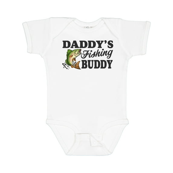 Inktastic Daddy's Fishing Buddy Boys Baby Bodysuit