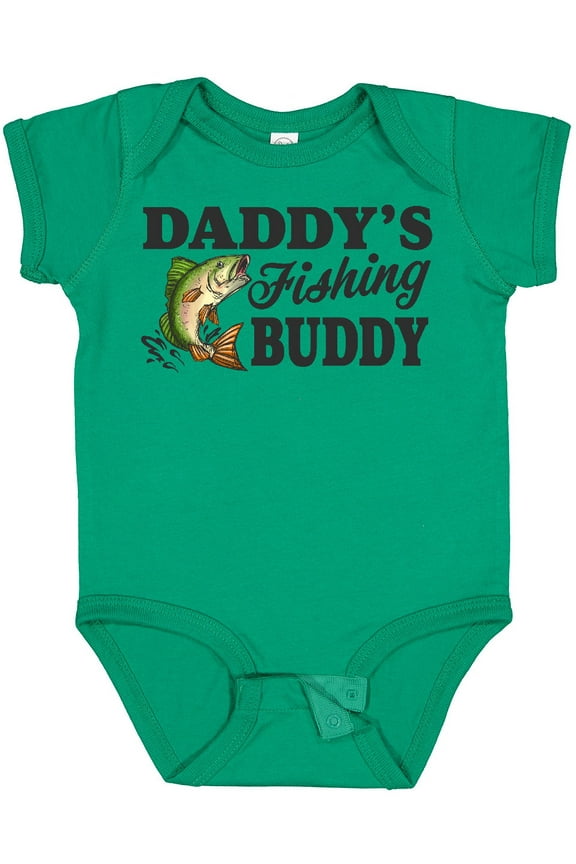 Daddy's Fishing Buddy Boys Baby Bodysuit