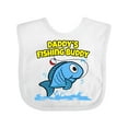thumbnail image 1 of Inktastic Daddy's Fishing Buddy (blue) Boys or Girls Baby Bib, 1 of 4