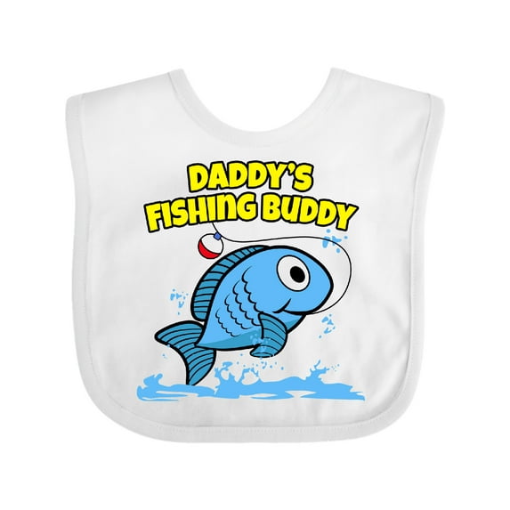 Inktastic Daddy's Fishing Buddy (blue) Boys or Girls Baby Bib