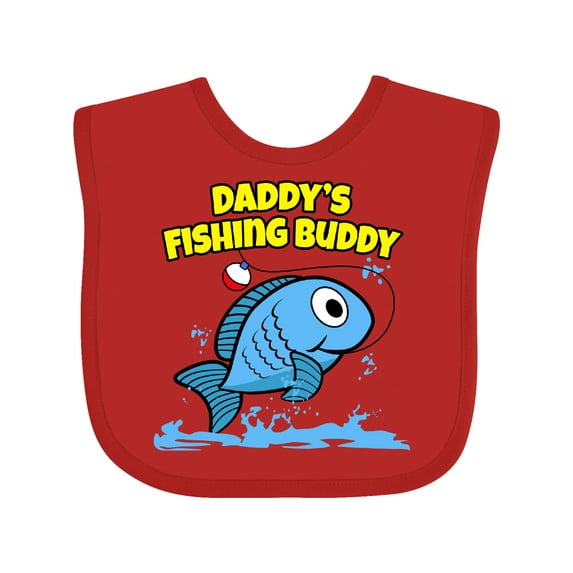 Inktastic Daddy's Fishing Buddy (blue) Boys or Girls Baby Bib
