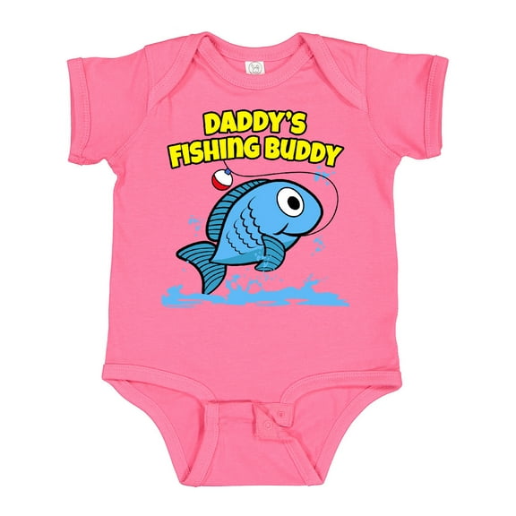 Inktastic Daddy's Fishing Buddy (blue) Boys or Girls Baby Bodysuit