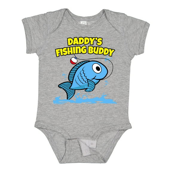 Inktastic Daddy's Fishing Buddy (blue) Boys or Girls Baby Bodysuit