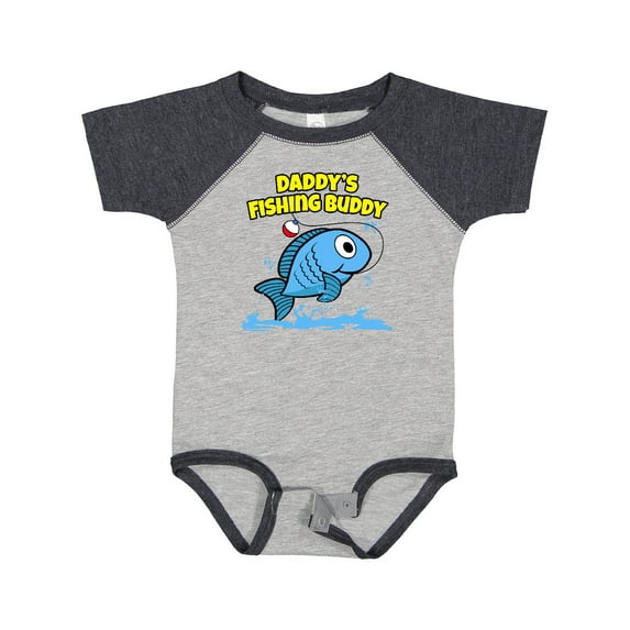 Inktastic Daddy's Fishing Buddy (blue) Boys or Girls Baby Bodysuit