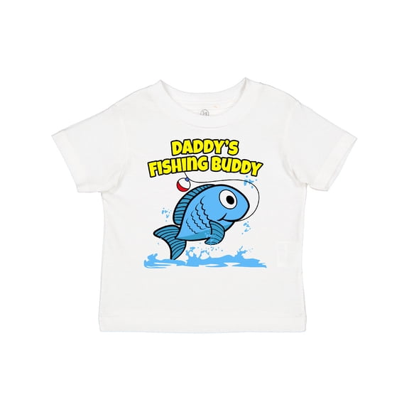 Inktastic Daddy's Fishing Buddy (blue) Boys or Girls Toddler T-Shirt