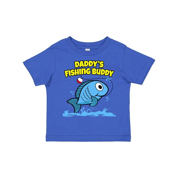 Inktastic Daddy's Fishing Buddy (blue) Boys or Girls Toddler T-Shirt
