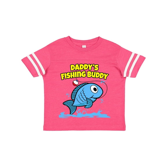 Inktastic Daddy's Fishing Buddy (blue) Boys or Girls Toddler T-Shirt