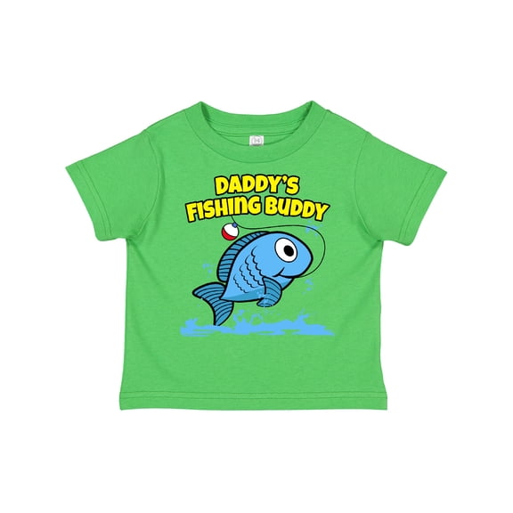 Inktastic Daddy's Fishing Buddy (blue) Boys or Girls Toddler T-Shirt