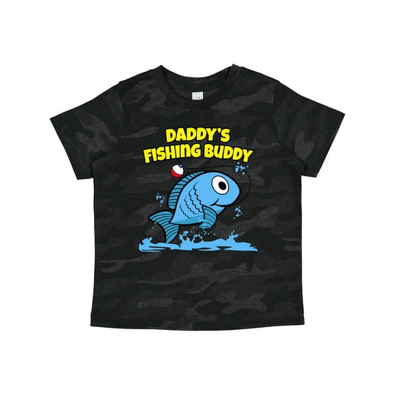 Inktastic Daddy's Fishing Buddy (blue) Boys or Girls Toddler T-Shirt