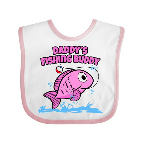 Inktastic Daddy's Fishing Buddy (pink) Boys or Girls Baby Bib