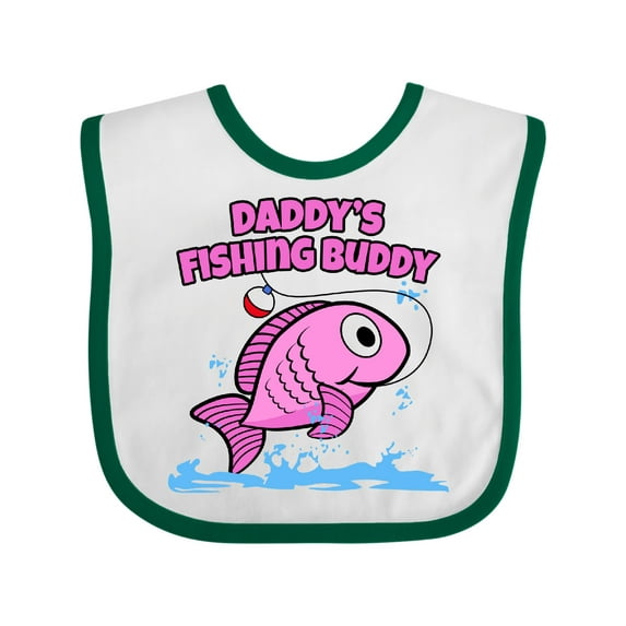 Inktastic Daddy's Fishing Buddy (pink) Boys or Girls Baby Bib