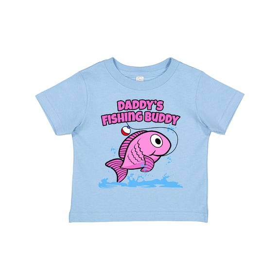 Inktastic Daddy's Fishing Buddy (pink) Boys or Girls Toddler T-Shirt