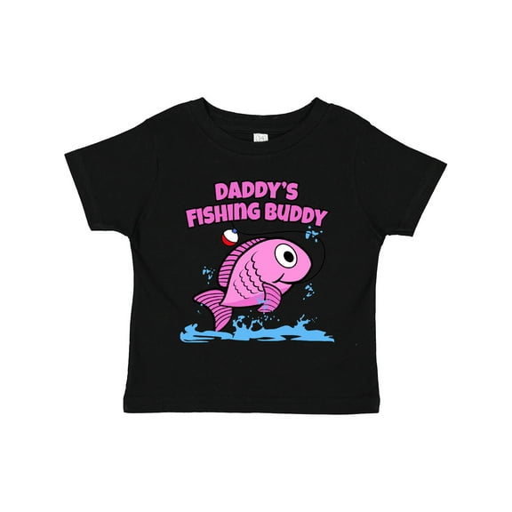 Inktastic Daddy's Fishing Buddy (pink) Boys or Girls Toddler T-Shirt
