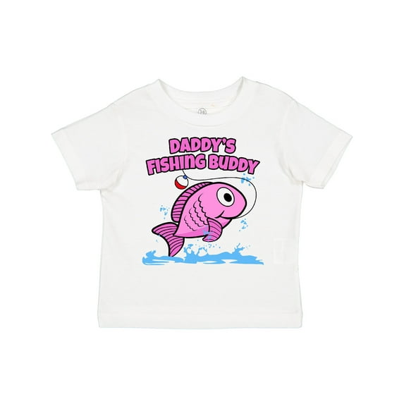 Inktastic Daddy's Fishing Buddy (pink) Boys or Girls Toddler T-Shirt