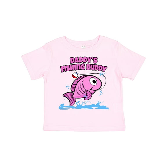 Inktastic Daddy's Fishing Buddy (pink) Boys or Girls Toddler T-Shirt