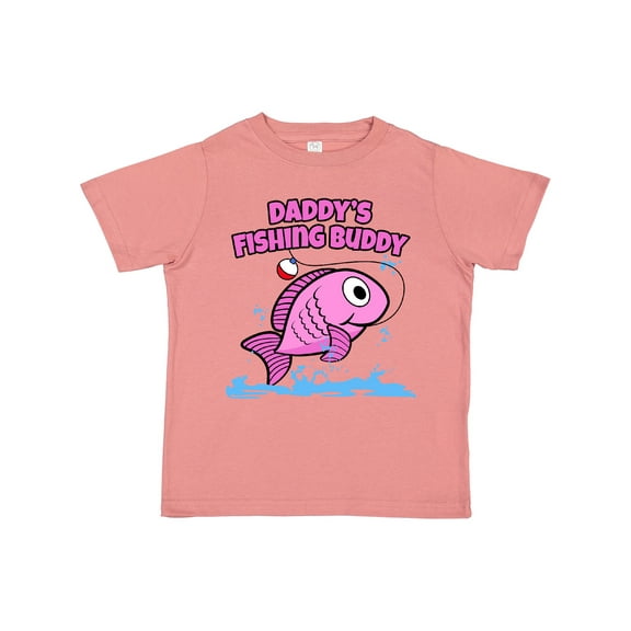 Inktastic Daddy's Fishing Buddy (pink) Boys or Girls Toddler T-Shirt
