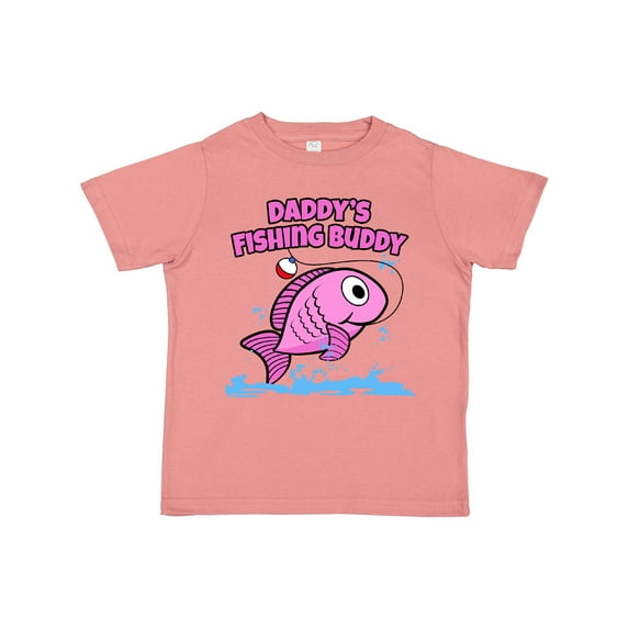 Inktastic Daddy's Fishing Buddy (pink) Boys or Girls Toddler T-Shirt