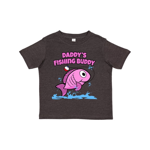 Inktastic Daddy's Fishing Buddy (pink) Boys or Girls Toddler T-Shirt