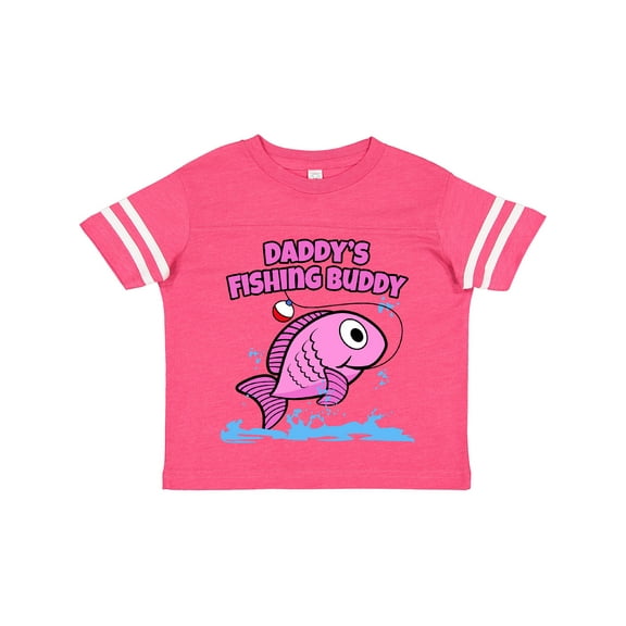 Inktastic Daddy's Fishing Buddy (pink) Boys or Girls Toddler T-Shirt