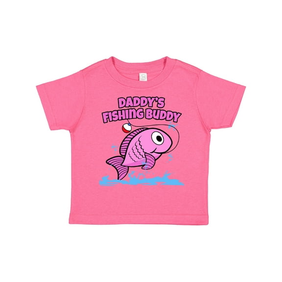 Inktastic Daddy's Fishing Buddy (pink) Boys or Girls Toddler T-Shirt