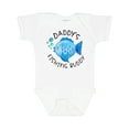 thumbnail image 1 of Inktastic Daddy's Fishing Buddy with Cute Blue Fish Boys or Girls Baby Bodysuit, 1 of 5