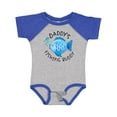 thumbnail image 1 of Inktastic Daddy's Fishing Buddy with Cute Blue Fish Boys or Girls Baby Bodysuit, 1 of 5