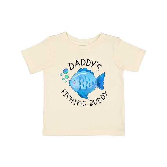 Inktastic Daddy's Fishing Buddy with Cute Blue Fish Boys or Girls Baby T-Shirt