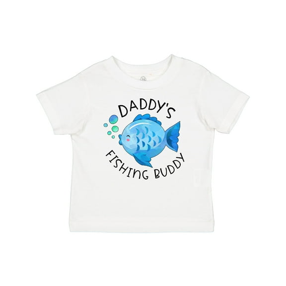 Inktastic Daddy's Fishing Buddy with Cute Blue Fish Boys or Girls Baby T-Shirt