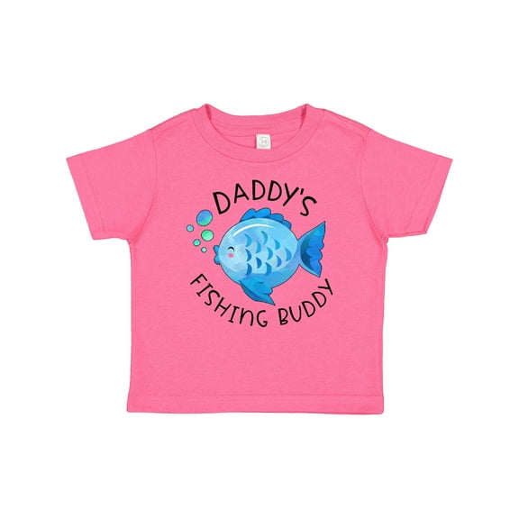 Inktastic Daddy's Fishing Buddy with Cute Blue Fish Boys or Girls Baby T-Shirt