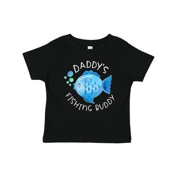 Inktastic Daddy's Fishing Buddy with Cute Blue Fish Boys or Girls Baby T-Shirt