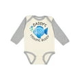 thumbnail image 1 of Inktastic Daddy's Fishing Buddy with Cute Blue Fish Boys or Girls Long Sleeve Baby Bodysuit, 1 of 5